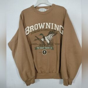 Browning Men's Tan Crewneck Sweater
